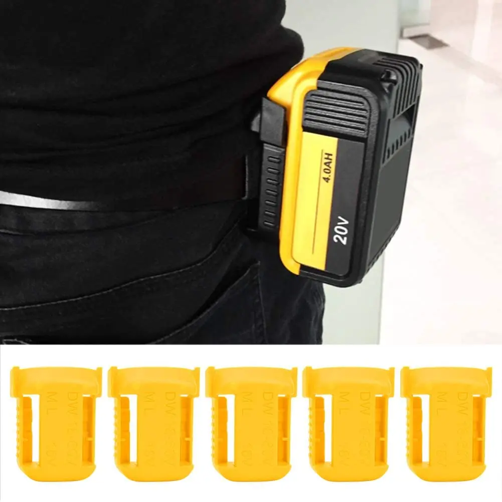 5pcs for Dewalt 18V 20V 60V Battery Holder Wall Storage Mounts Stander Mount Display Hanger Dock Battery Belt Buckle