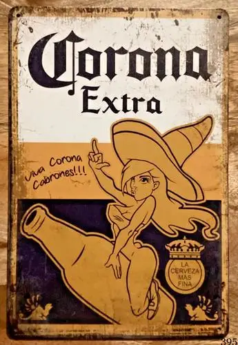 Corona Extra Beer Advert Vintage Style Retro Metal Sign, Bar Pub Man Cave Shed --Tin Sign