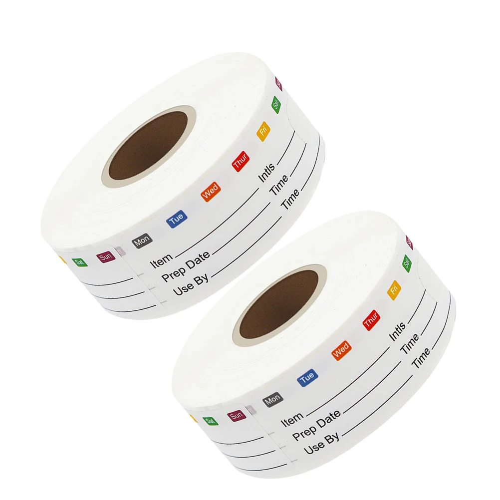 

Date Label Stickers for Food Containers Removable Freezer Labels 2 Rolls Expiry Tags Cold Resistant Easy Peel Storage Adhesive