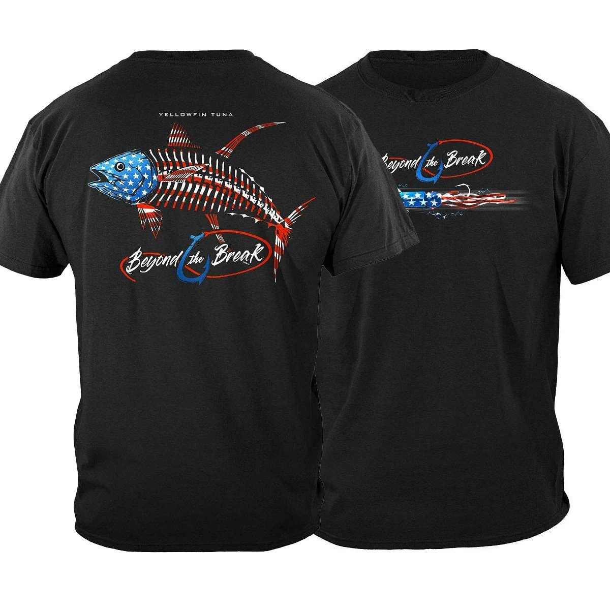 

Rare USA Flag Tuna Skeleton Patriotic Angler Gift T-Shirt 100% Cotton O-Neck Summer Short Sleeve Casual Mens T-shirt Size S-3XL