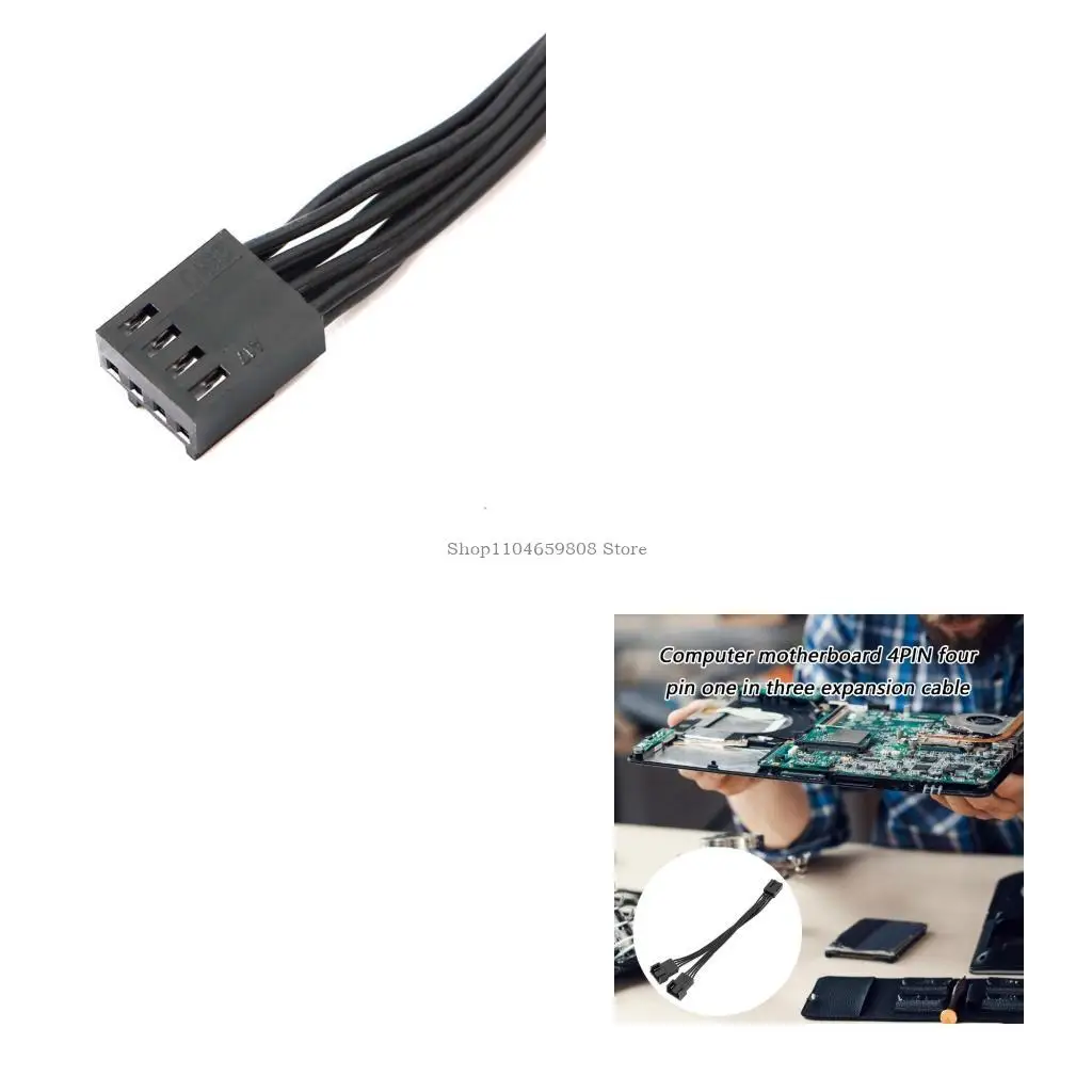 

Synchronized Double Fan Control Cable 2Way 4Pin Pwms Fan Splitter Intelligent Adjust