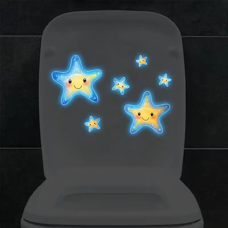 Glow in the Dark Mandala Toilet Sticker Self Adhesive Luminous Removable Wall Decal Waterproof Bathroom Home