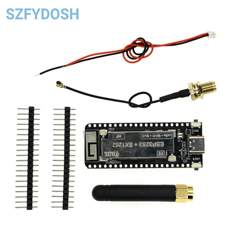 ESP32 SX1262 LoRa WIFI BLE Module Development Board LoRAWAN 433-470MHz 868-915MHz Wireless Stick Lite with Antenna For Arduino