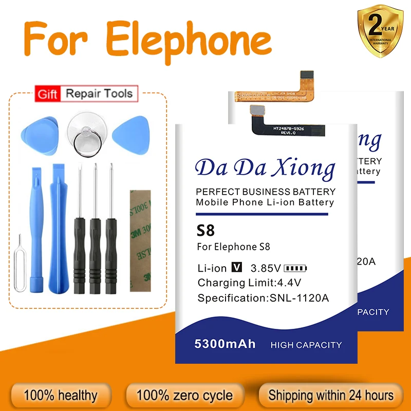 ElephoneVowney High Quality Battery for Elephone, C1Max, ElephoneU5, ElephoneS8, C1, U5, S8, Vowney Max Lite + Tool