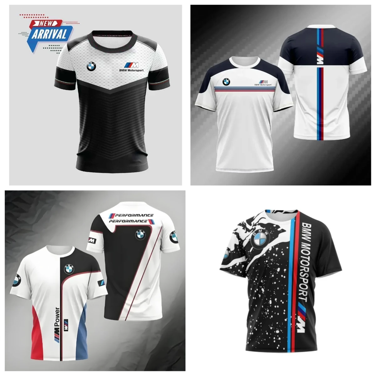 

2025 BMW Men's Various Racing Suits Summer Quick-drying T-shirts Motorcycle Short Sleeves Breathable Loose Fashion Casual Trend