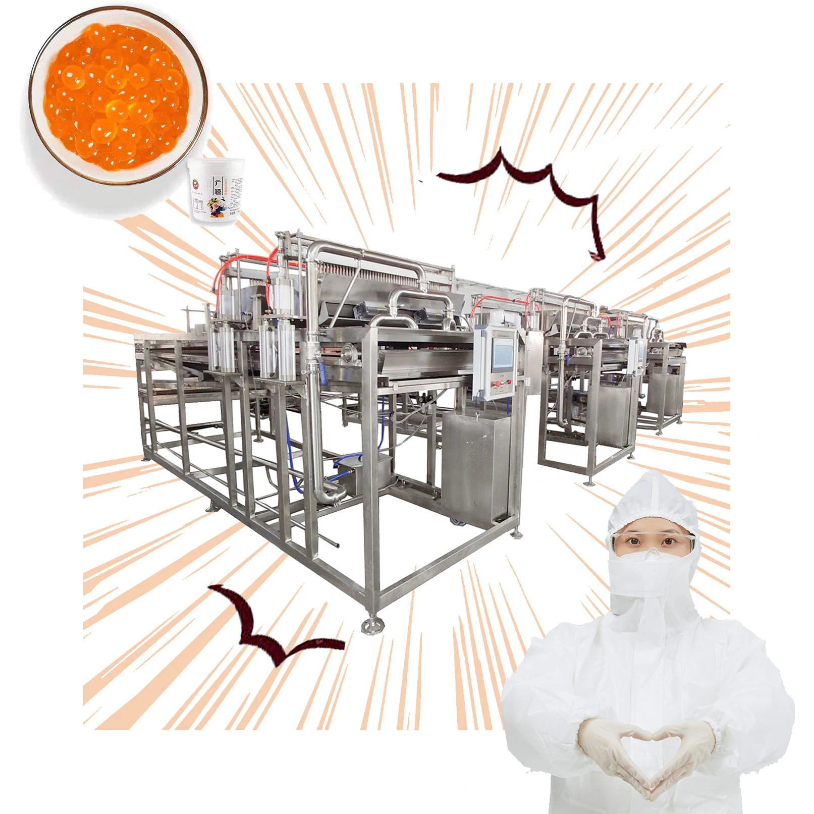 Máquina para fabricar bolas de perlas de tapioca más vendida, maquinaria de gelatina Konjac para bebidas de té de burbujas de Shanghai