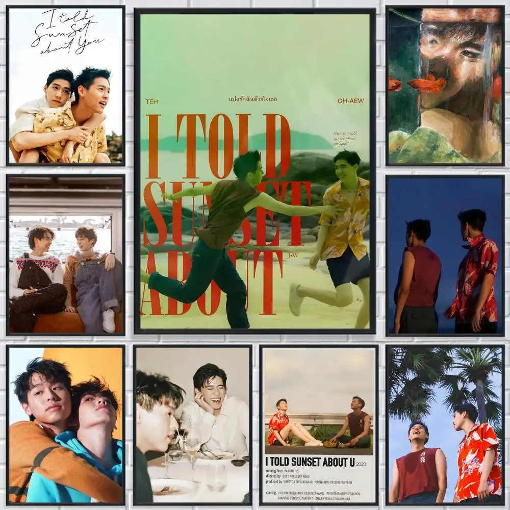 

I Told Sunset About You Poster HD Print Personalized Canvas Wall Mural Art Poster Photos for Living Room Home Decor Durable