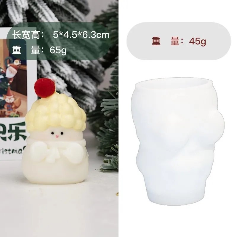 السنة الجديدة ثلج الروائح شمعة قالب من السيليكون زينة عيد الميلاد زخرفة قالب راتنجات الايبوكسي #3