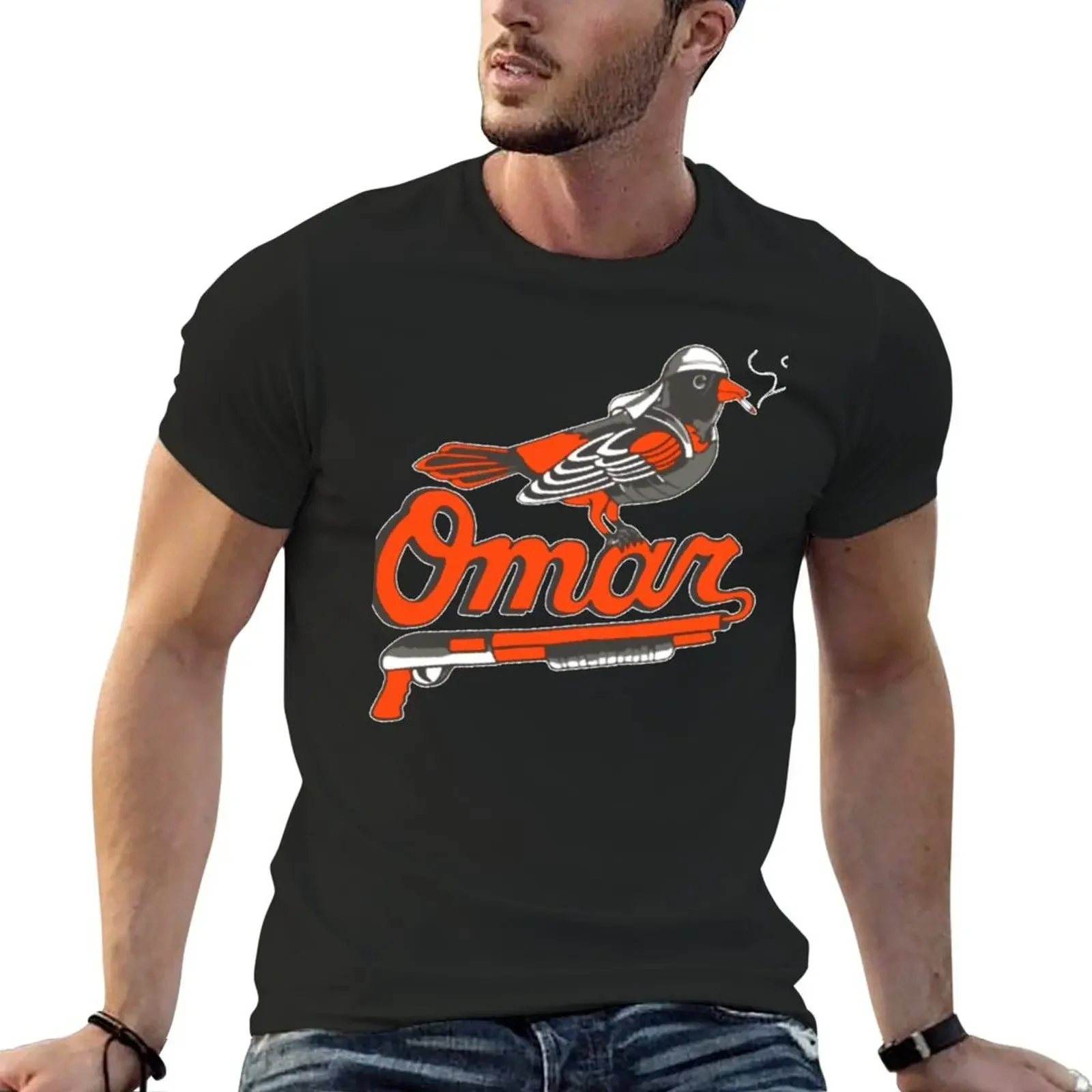 Футболка Omar The Wire Baltimore Oriole, летняя одежда, винтажные футболки с рисунком, футболки с рисунком для мальчиков, мужские рубашки с графикой