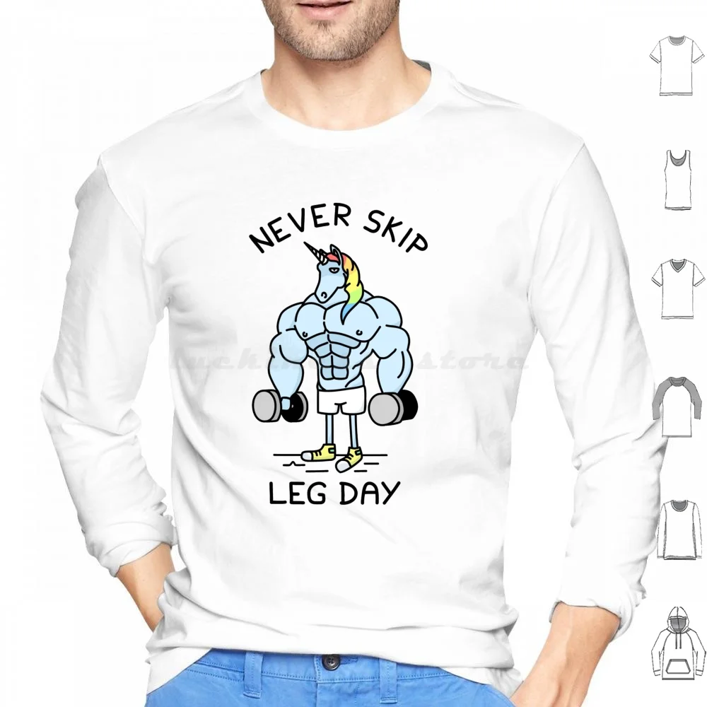Hoodie de Algodão com Estampa de Unicórnio Fantasia, Manga Longa, para Academia, Treino, Fitness, Musculação e Levantamento de Peso