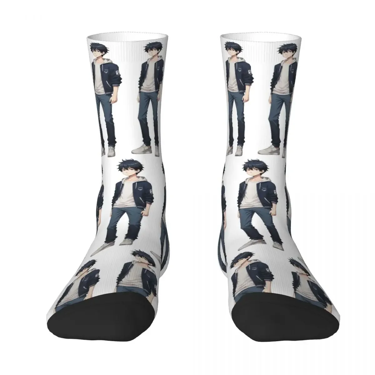 

Cute Anime Boy Socks Harajuku High Quality Stockings All Season Long Socks Accessories for Man's Woman's Christmas Gifts