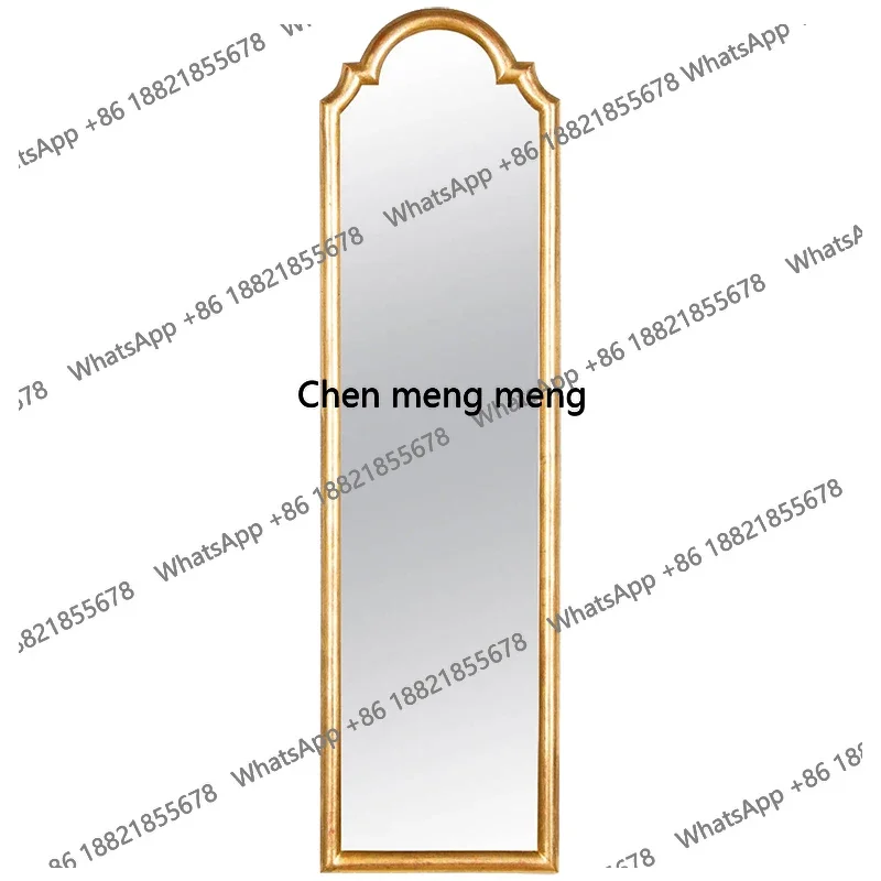 European style small full-length mirror girls' bedroom dressing wall-mounted wall-mounted ultra-narrow fitting mirror