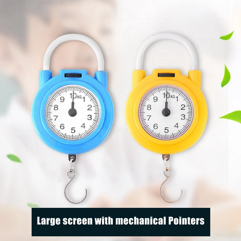 10Kg Portable Mechanical Dial Scale Hanging/Fish/Kitchen Scale Hanging Hook Multi-Purpose Scale For With Tape Meas