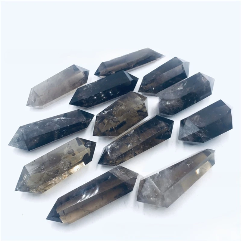 

Tea crystal single pointed column double pointed column hexagonal prism crystal column foreign trade technology