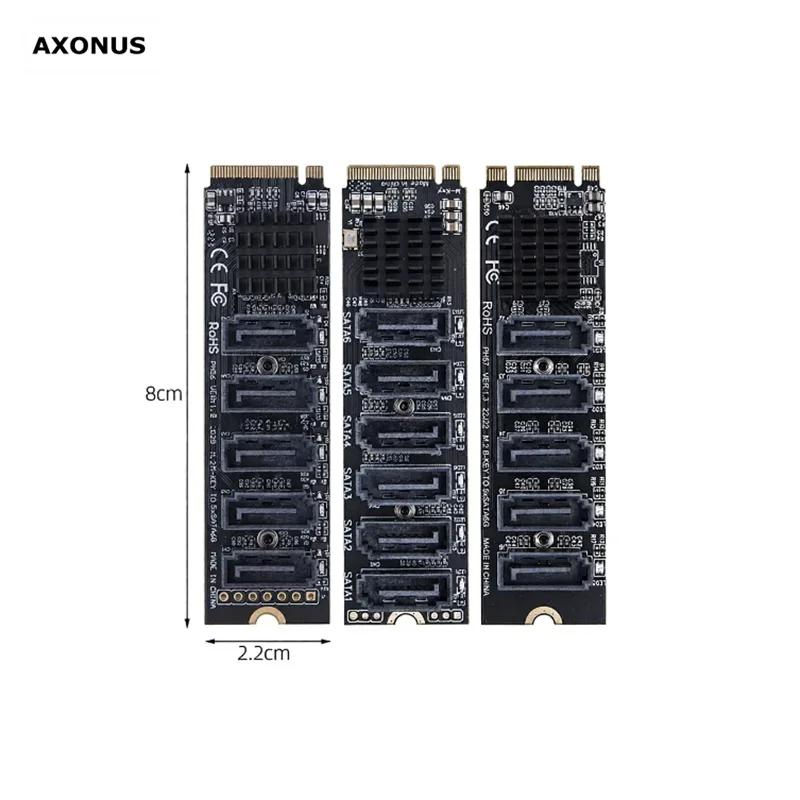 M.2 To SATA 3.0 Expansion Card M2 M-EKY NVME To SATA Adapter Card For NAS Synology Hard Drive Expansion