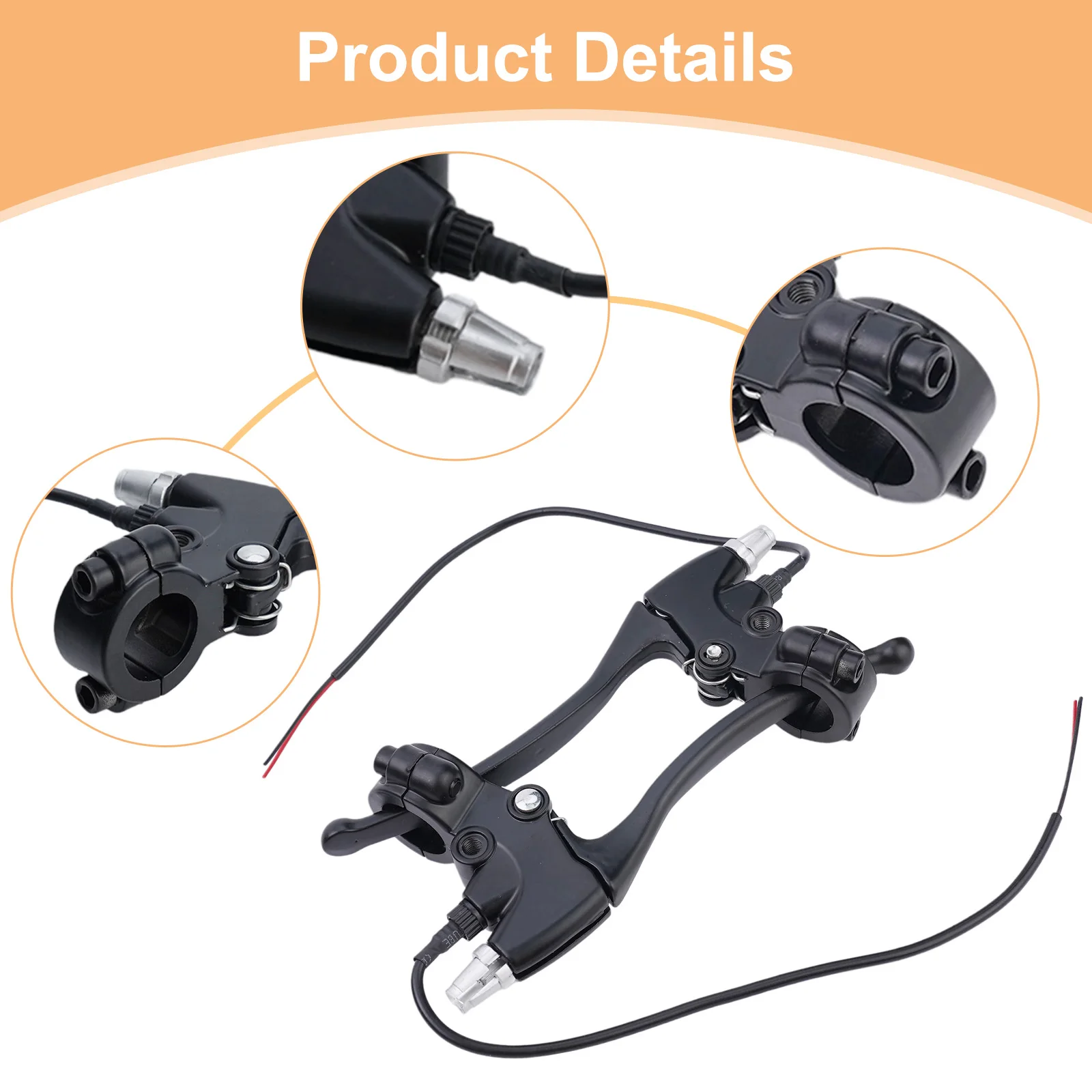 

1Pair Electric Bicycle Brake Lever E-Scooter Front And Rear Brake Handle Electric Vehicle Bike Brake Lever Cut-Off Power Switch