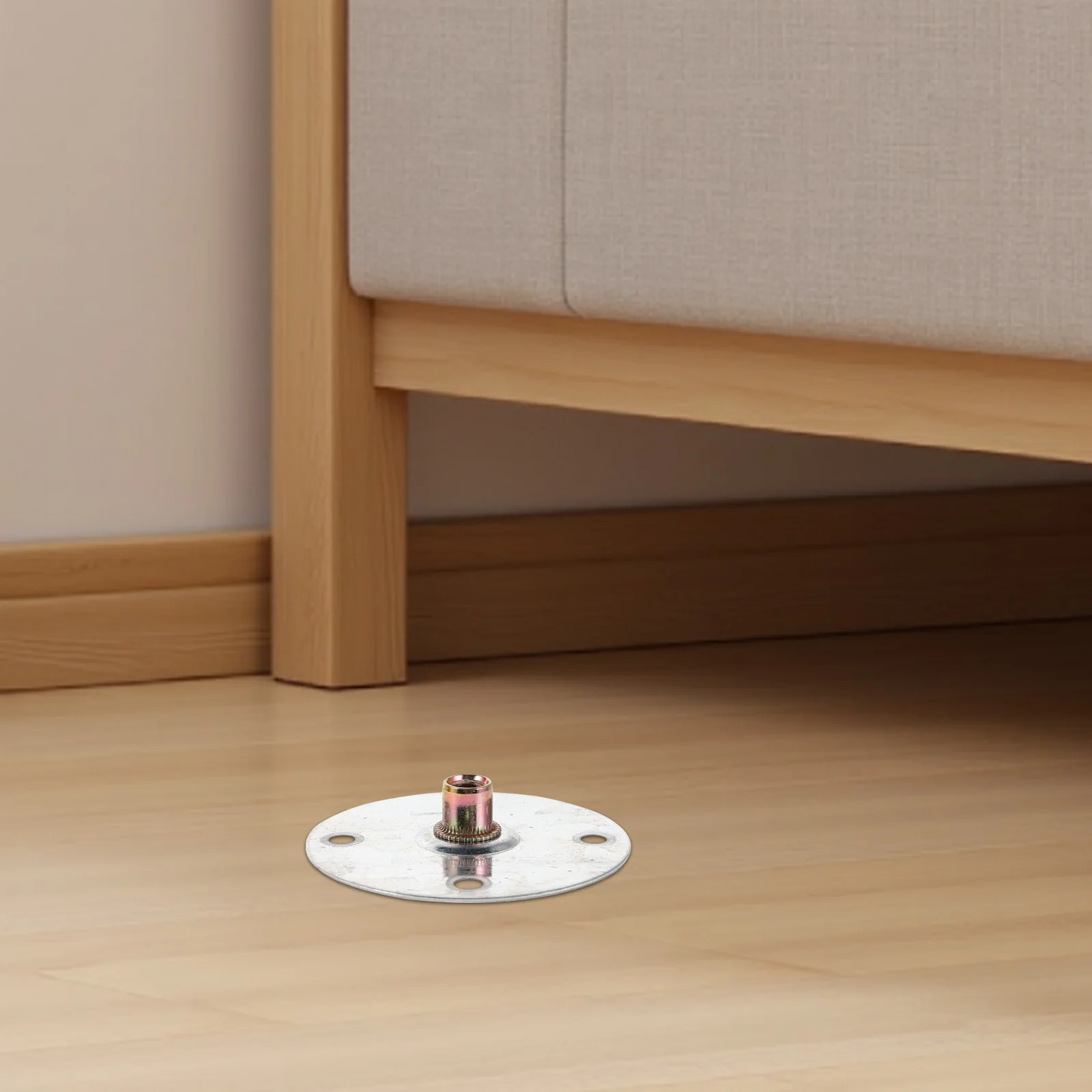 

12pcs Sofa Leg Plates M8 Heavy Duty Iron Connector Brackets For Furniture Stability Flat Mounting Plates For Couch Tables