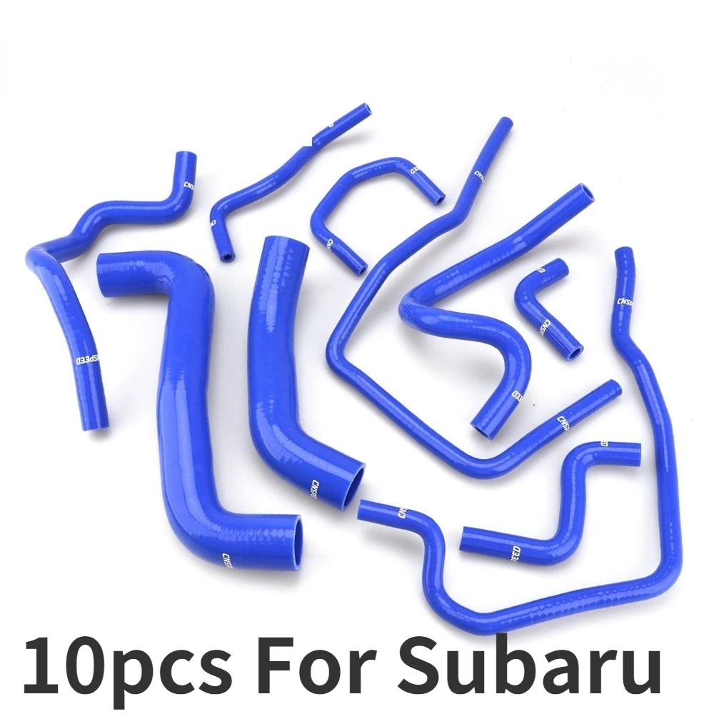 10Pcs/set  For Subaru Impreza WRX STi GDB EJ20 Car Silicone Radiator Kit Coolant Hose Silicone Hose Kit