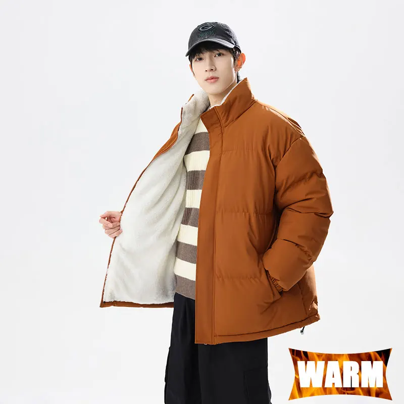 الشتاء سترة خارجية يندبروف الوقوف طوق دافئ بلون معطف في الهواء الطلق عارضة الرياضة الجري المشي لمسافات طويلة الشتاء الدافئة زوجين سترة