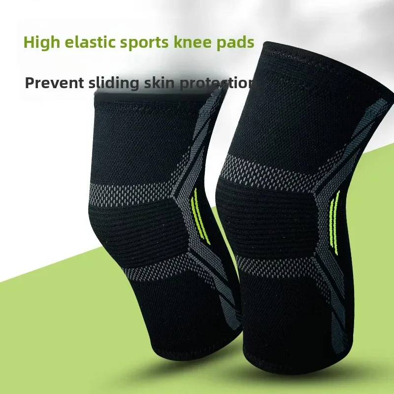 Outdoor Knitted Nylon Sports Knee Pads Riding Basketball Running Pressurized Non Slip Protective Fitness Gear Men Women