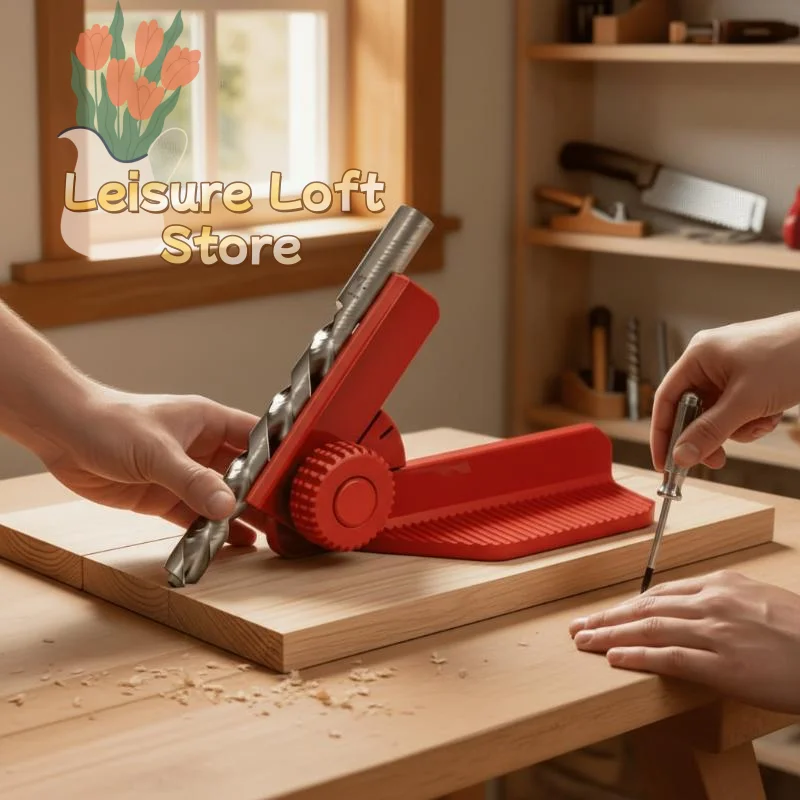 Easy Operation 5-Angle Drilling Guide Rail 0°to90° Adjustable Short Drilling Jig for Household DIY Furniture Repair Work