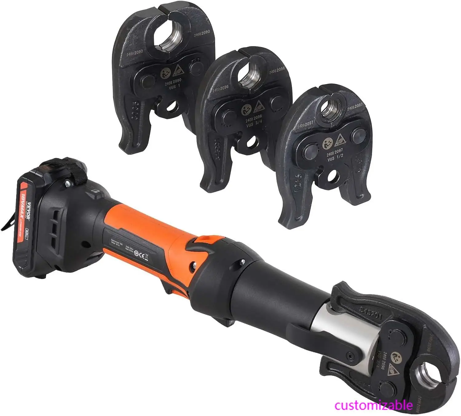 

NEW Mini ProPress Tool, 18V Electric Pipe Crimping Tool for 1/2", 3/4", 1" Copper Pipes, Press Tool Kit with 3 Pro Press Jaws