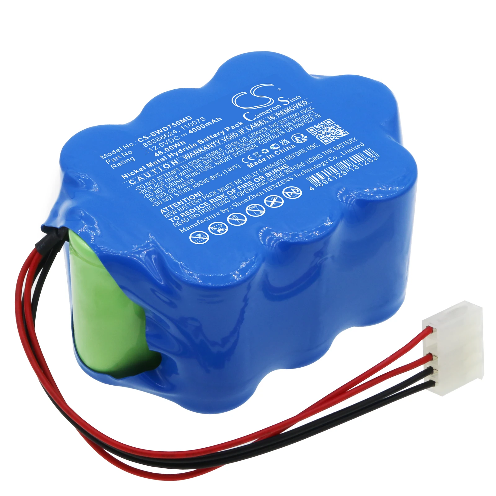 

CS Replacement Battery For Simonson-Wheel 110078, 88888624PN: 4000mAh/48.00Wh