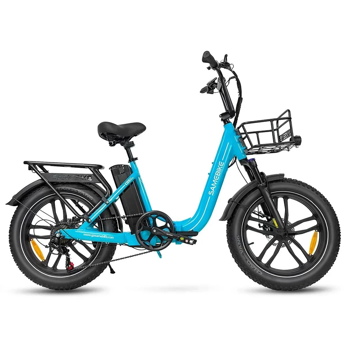 Samebike C05PRO Folding Electric Bicycle 500W 36V 13Ah Removable Battery 20*4.0 Fat Ebike 35km/h 7 Gears City Bike