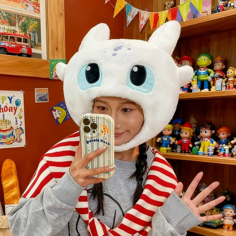 หมวกตุ๊กตาไร้ฟันสำหรับเด็กผู้หญิง อุ่น น่ารัก วิธีการฝึกมังกรของคุณ ของเล่นหมวกการ์ตูนสร้างสรรค์ ของขวัญสำหรับเด็กผู้หญิง