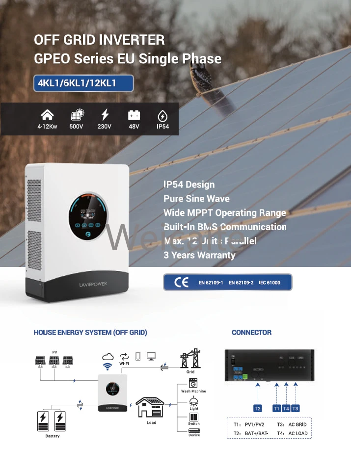 Complete Solar System 6kw 12kw 20kw for Off-grid Solar Custom Solar Systems with Battery PV Panel Systems