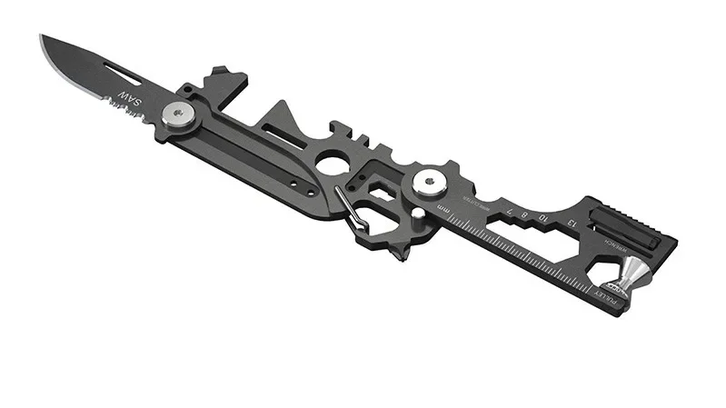 

30 In 1Stainless Steel Multi Function Outdoor Tool Camping Pocket Tool For Bottle Opener Screw Bolt Driver Ruler Key Shaped Tool