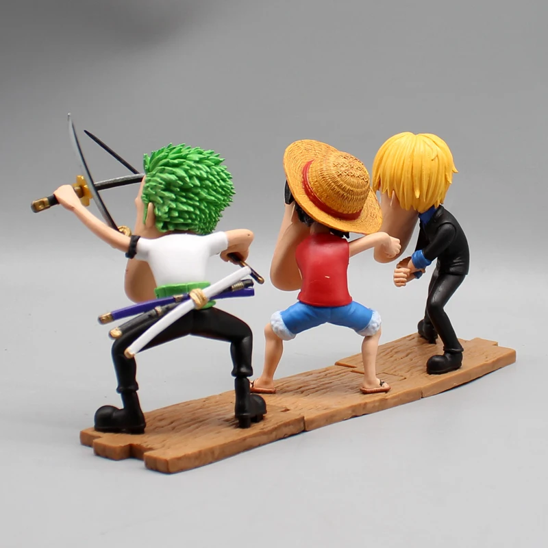 One Piece Action Figure Anime Rufy Zoro Sanji Figuras Giocattoli Manga Figurine GK Collezione di statue Modello Ornamenti Regalo per i bambini