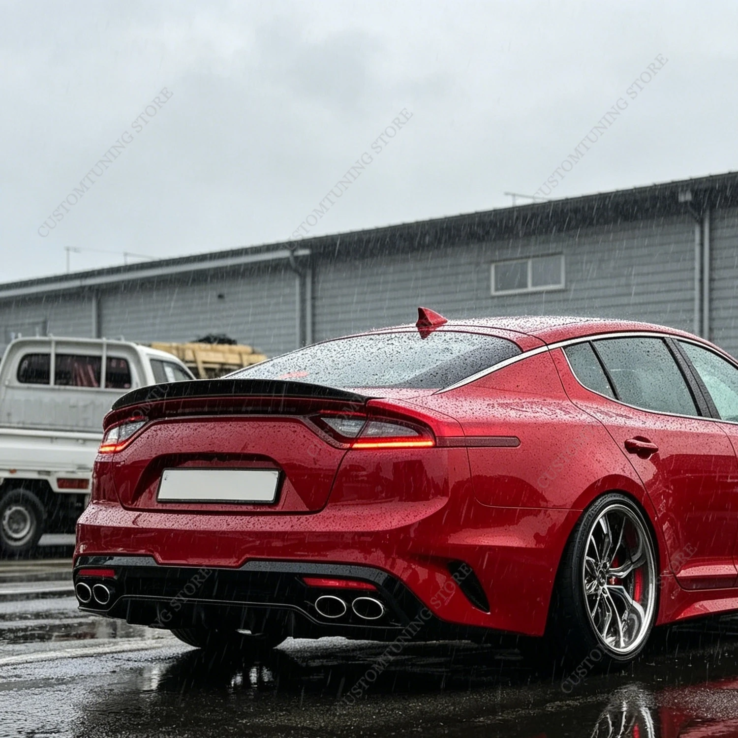 For KIA Stinger GT 2018-2023 Rear Spoiler Wing Stinger CK TGDI CRDI GT Gloss Black Rear Trunk Spoiler Caps Bodykits Tuning