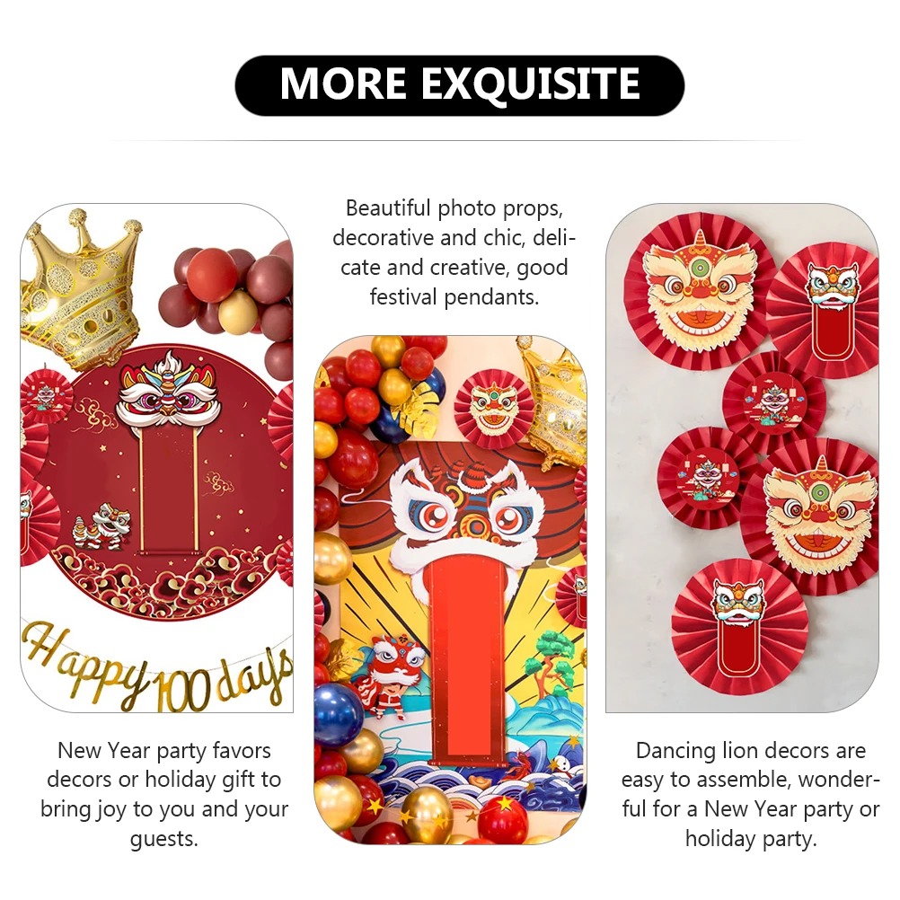 

12 Pcs Paper Fan Flower Pendant Wall Layout Ornament Decor Party Supply Background Decoration