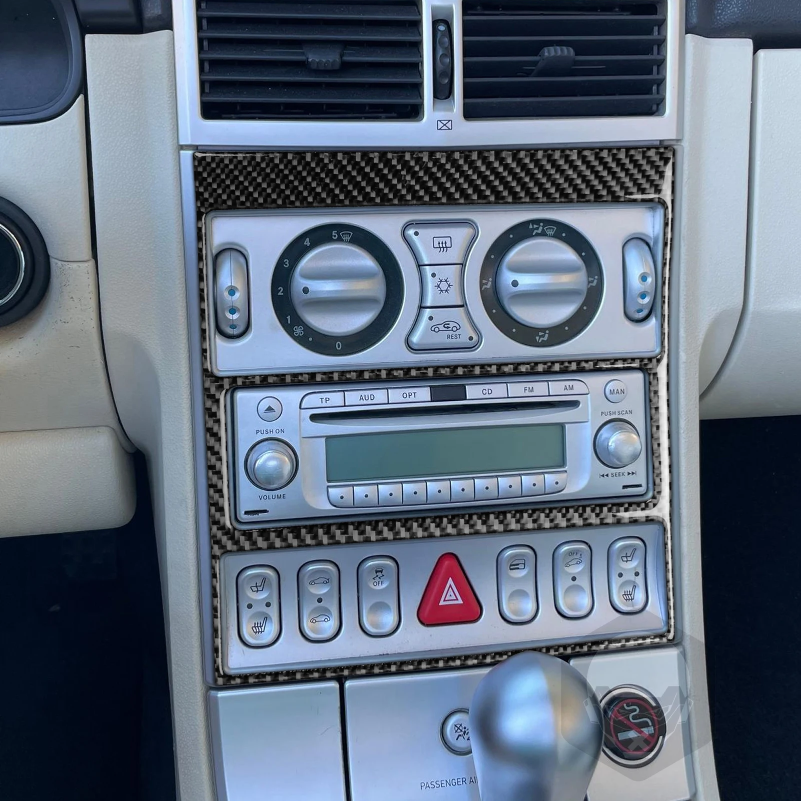 Car Accessories Central Console Panel Carbon Fiber Cover Trim Sticker For Chrysler Crossfire 2003 2004 2005 2006 2007 2008