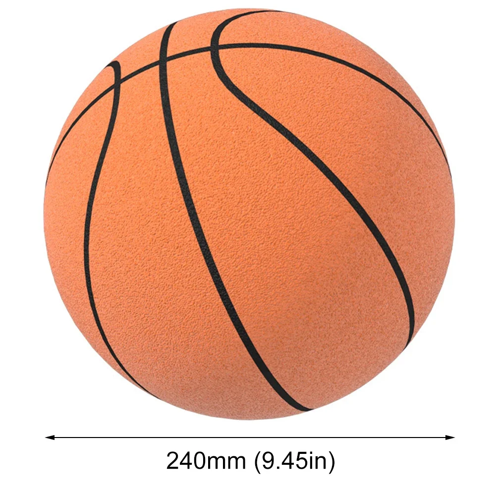 Bouncing Mute Ball Indoor Silent Basketball 24cm Foam Basketball Silent Soft Ball Size 7 Air Bounce Basket Ball 7 Sports Toy