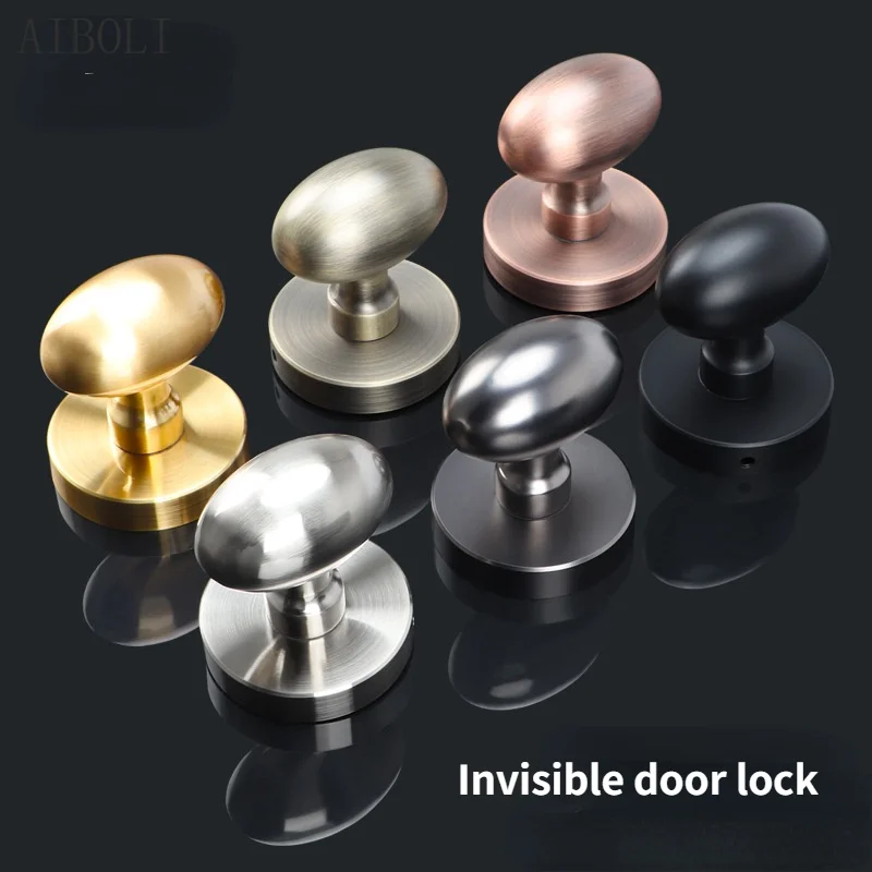 Invisible Door Lock Single Side Lock Indoor Hidden Door Handle Lock Bedroom Door Hidden Door Single Side Lock Handle