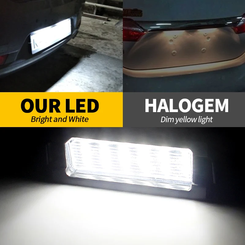 2Pcs Error Free LED License Plate Light For Kia Ceed JD ED Hyundai I30 GD CW Elantra GT Accent Car Tail Number Back light Lamps