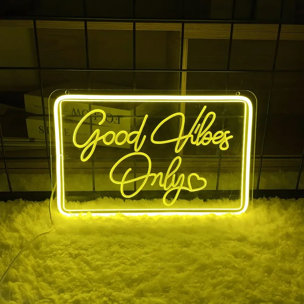 

Good Vibes Only Neon Sign Grave led Custom Neon Signs For Gaming Room LED Neon Light Wall Decor Decoration Bedroom Wall lights