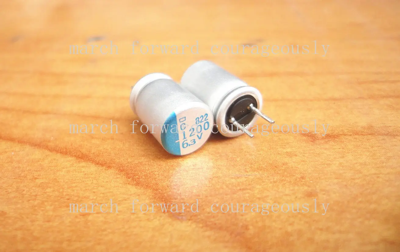 100pcs for Black Diamond 6.3V 1200UF Solid State Capacitor PSC with ultra-low ESR, can replace 6.3V 1000UF