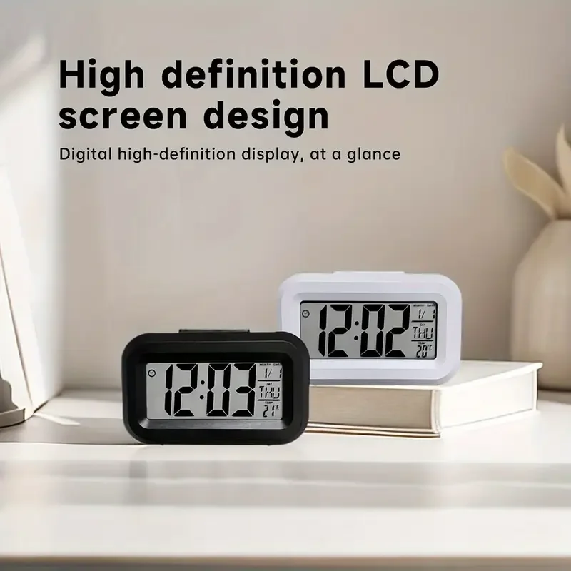 Desk Decorations Table Clock Bedroom Decoration Led Digital Alarm Clock Data Times Calendar Electronic Multi-function Desktop