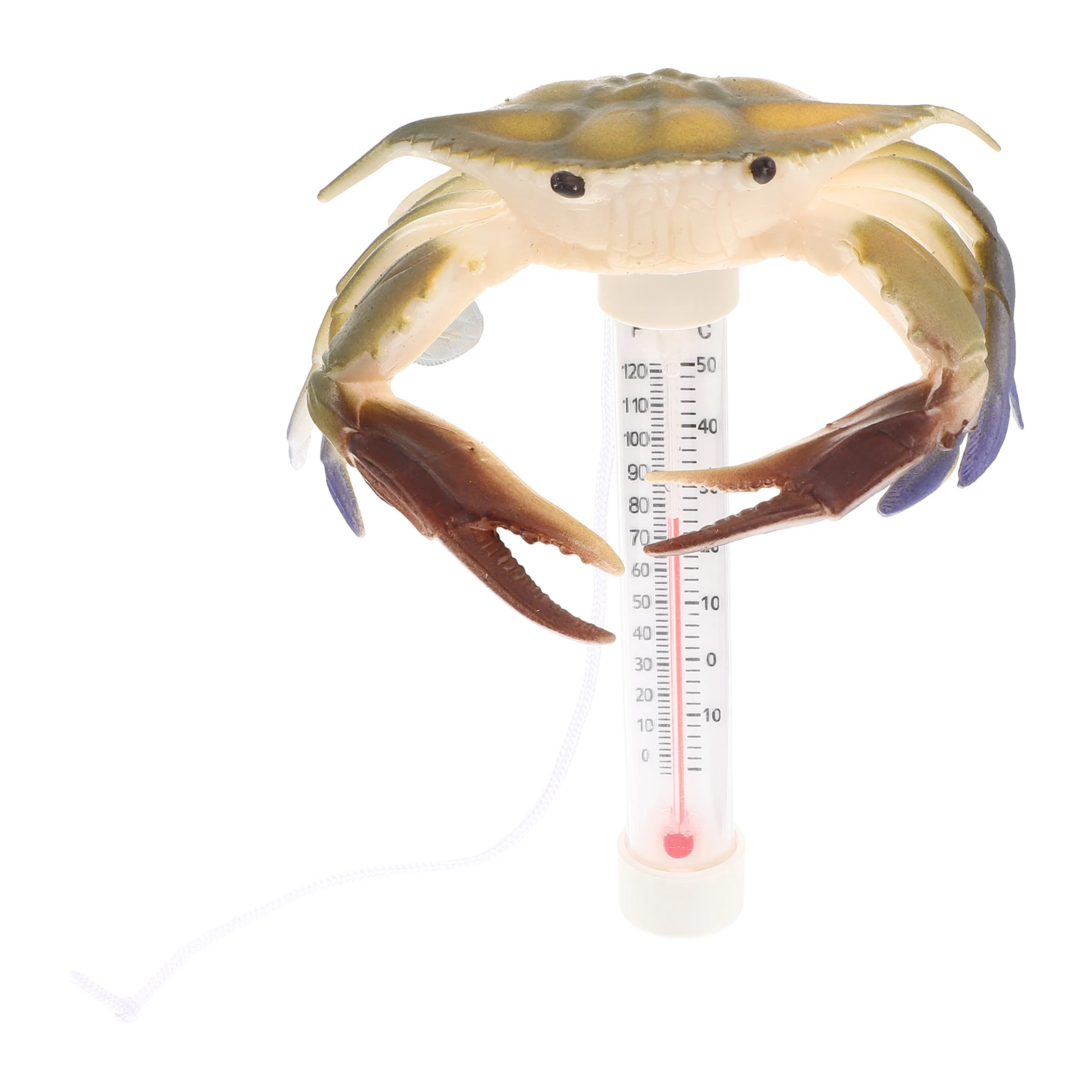 

Crab Thermometer Plastic Floating Water Temperature Meter for Pool Party Bath Tub Fish Tank Accurate Celsius Fahrenheit