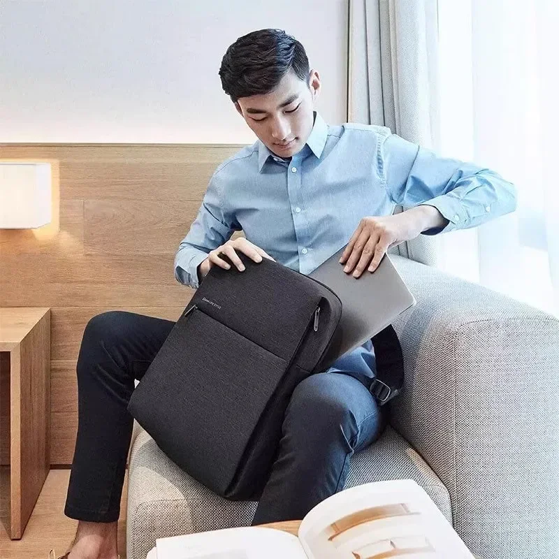 Xiaomi Zaino urbano minimalista 2 Zaino per laptop da 15,6 pollici per uomo e donna Borsa per computer Zaino per notebook da 15 litri impermeabile