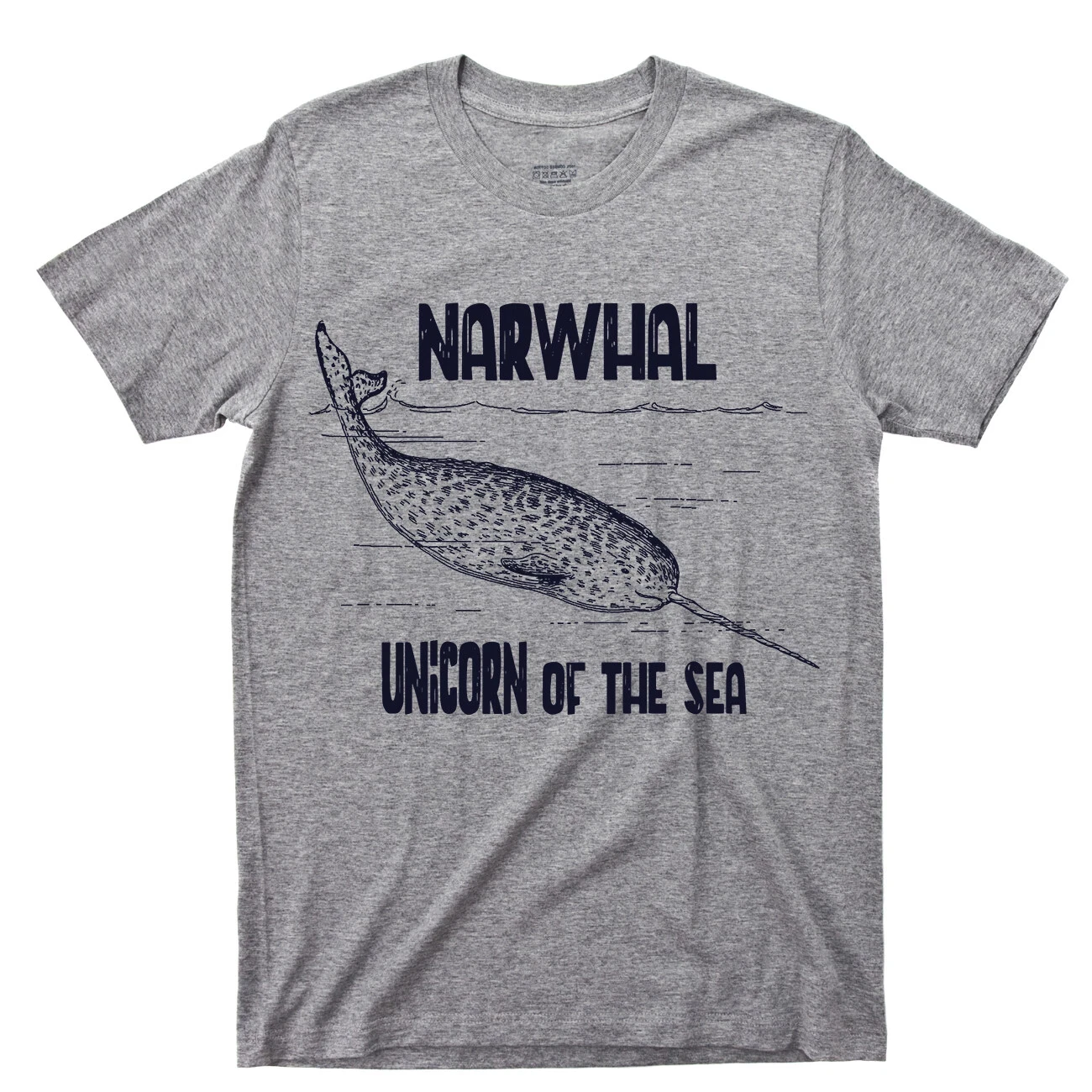 S-5XL Narwhal Wildlife Humpback Killer Whale Orca Dolphin Porpoise Fishing Tee Breathable and Soft Fashionable Men's Clothing