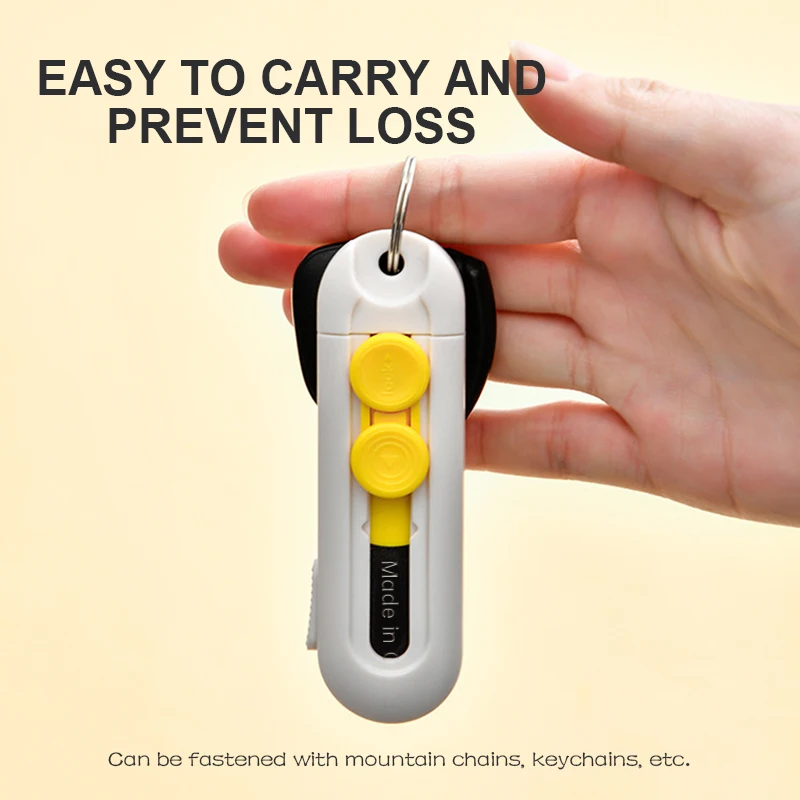 1/2/5/10 SZT. Magnetyczny Mini Nóż do Papieru Skrzynkowy Przenośny Składany Nóż Kieszonkowy Wymienne Ostrze Wytrzymały Materiał ABS