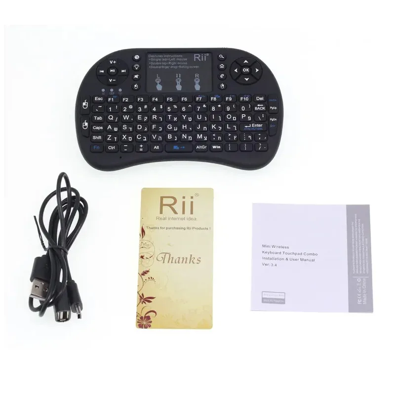 Rii X8 Mini Keyboard With Touchpad For Android TV Box Smart TV/PC/Ipad Voice Search LED Backlit RU/US Keyboard Wireless