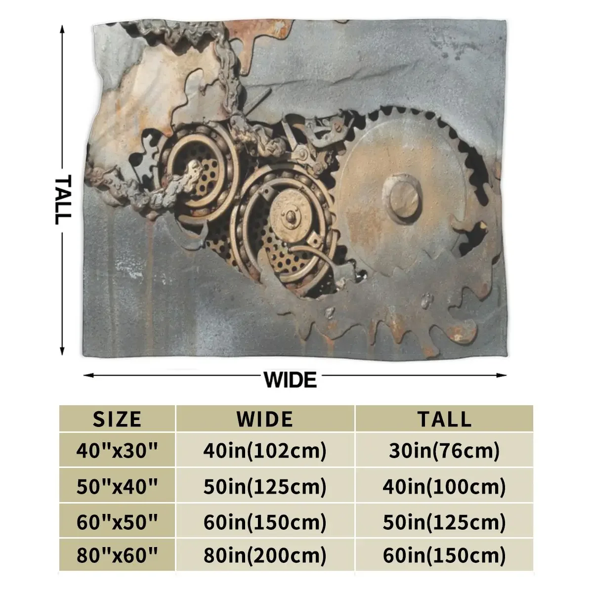 Steampunk Gears An Ultra-Soft Micro Fleece Blanket