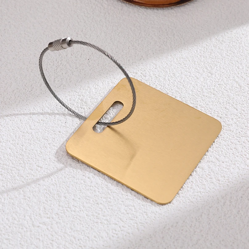 Custom Name Luggage Tag Laser Engraving Labels Anti-lost Travel Accessories Stainless Steel Personalized Text Suitcase Tag view 6