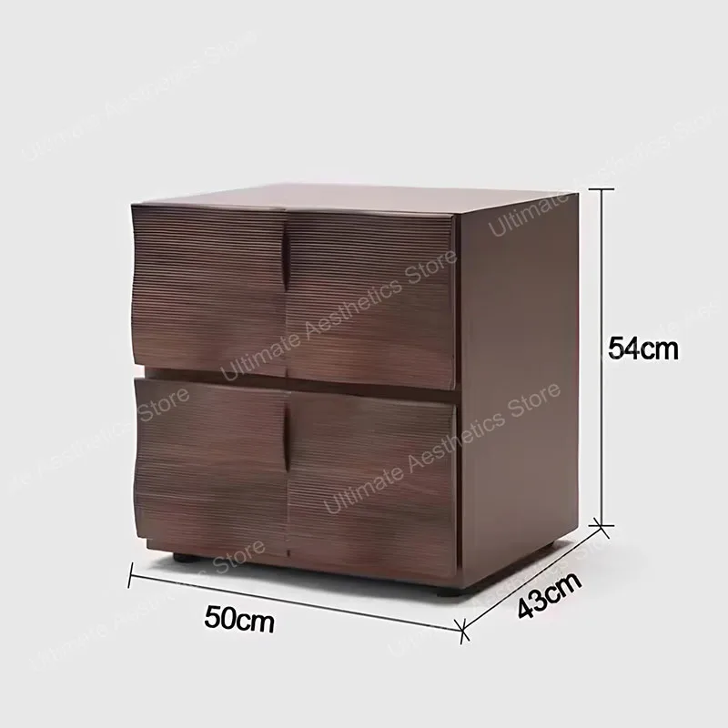 Practical Classic Bedside Table Aesthetic Premium With Drawers Luxury Nightstand Space Saving Mesita De Noche Bedroom Furniture