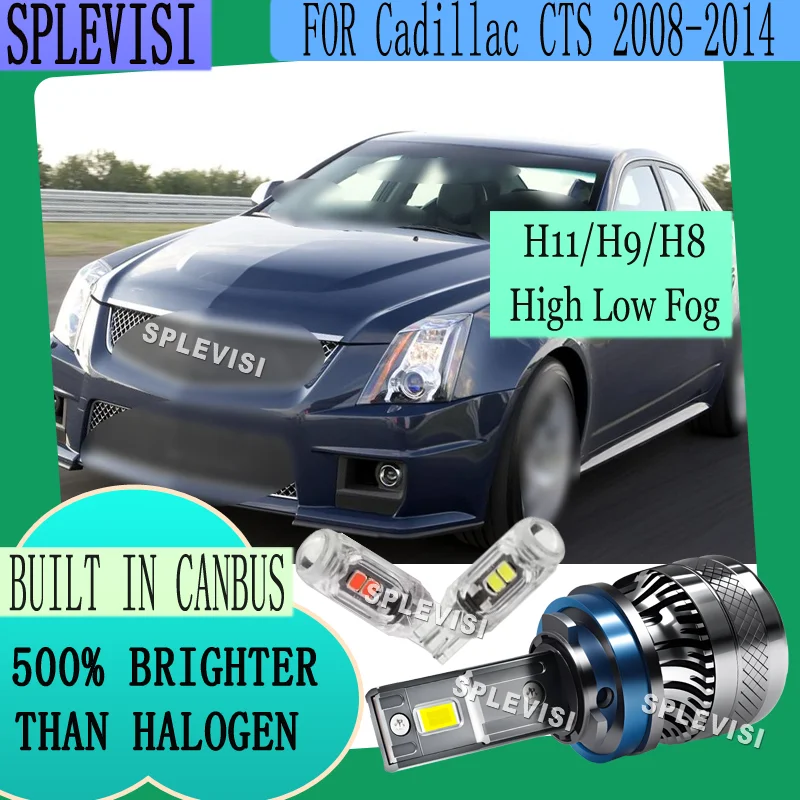 

2PCS Waterproof & Shockproof Direct Replacement LED High Low Beam Fog Light For Cadillac CTS 2008 2009 2010 2011 2012 2013 2014